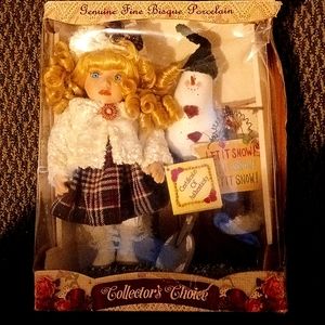 Genuine fine bisque porcelain doll